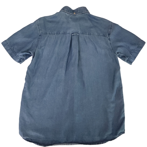 SAINT JAMES Chambray Shirt “Frédéric” Style 100% TENCEL short sleeve m - Picture 4 of 13